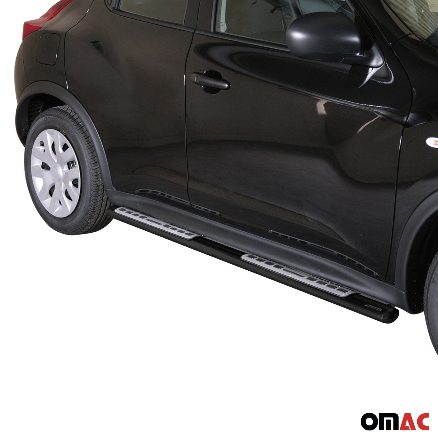 Par de Estribos Barras Laterales para Nissan Juke 2010-2019 Negro Acero