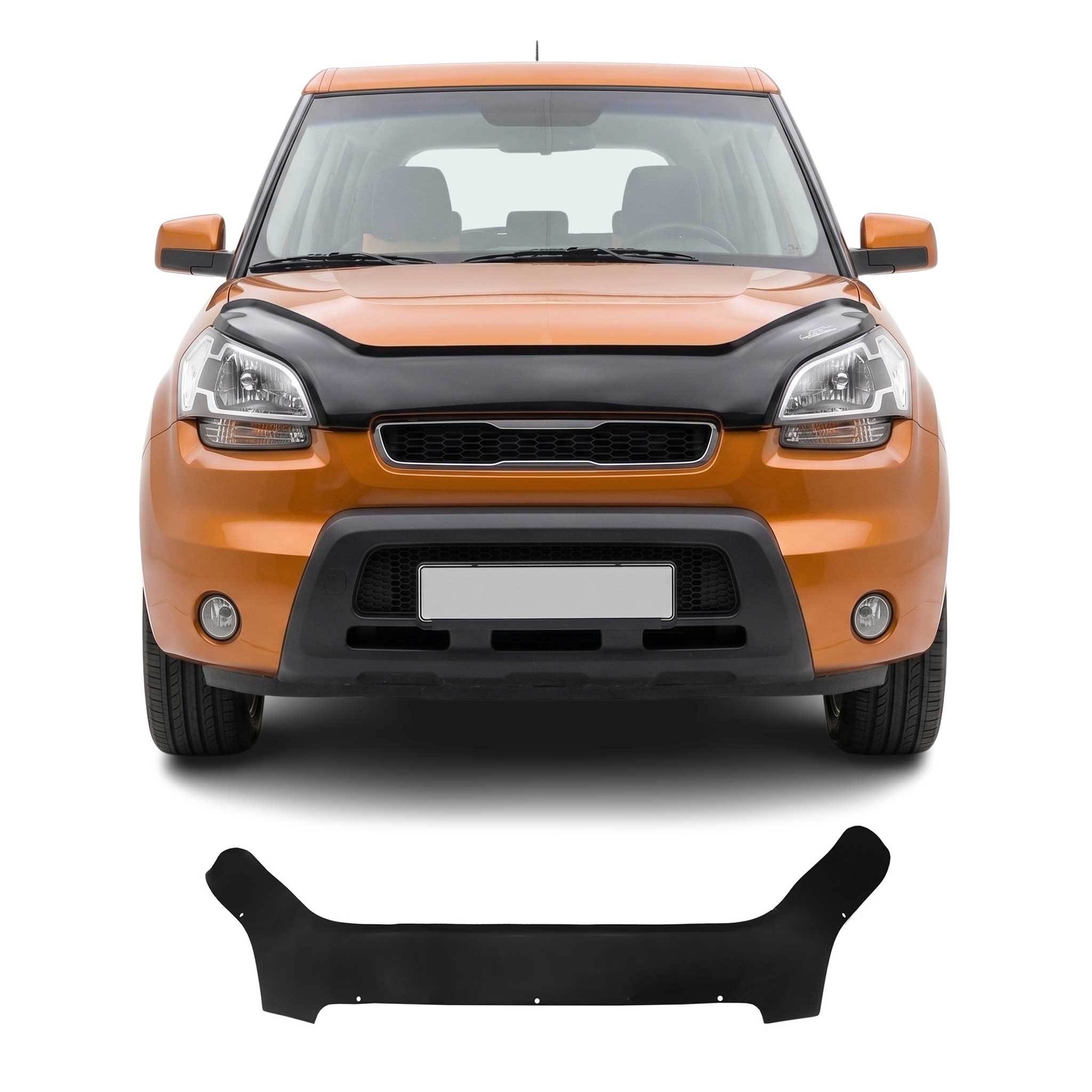 Deflector de Capó para Kia Soul 2008-2011 Oscuro Brillante Acrílico