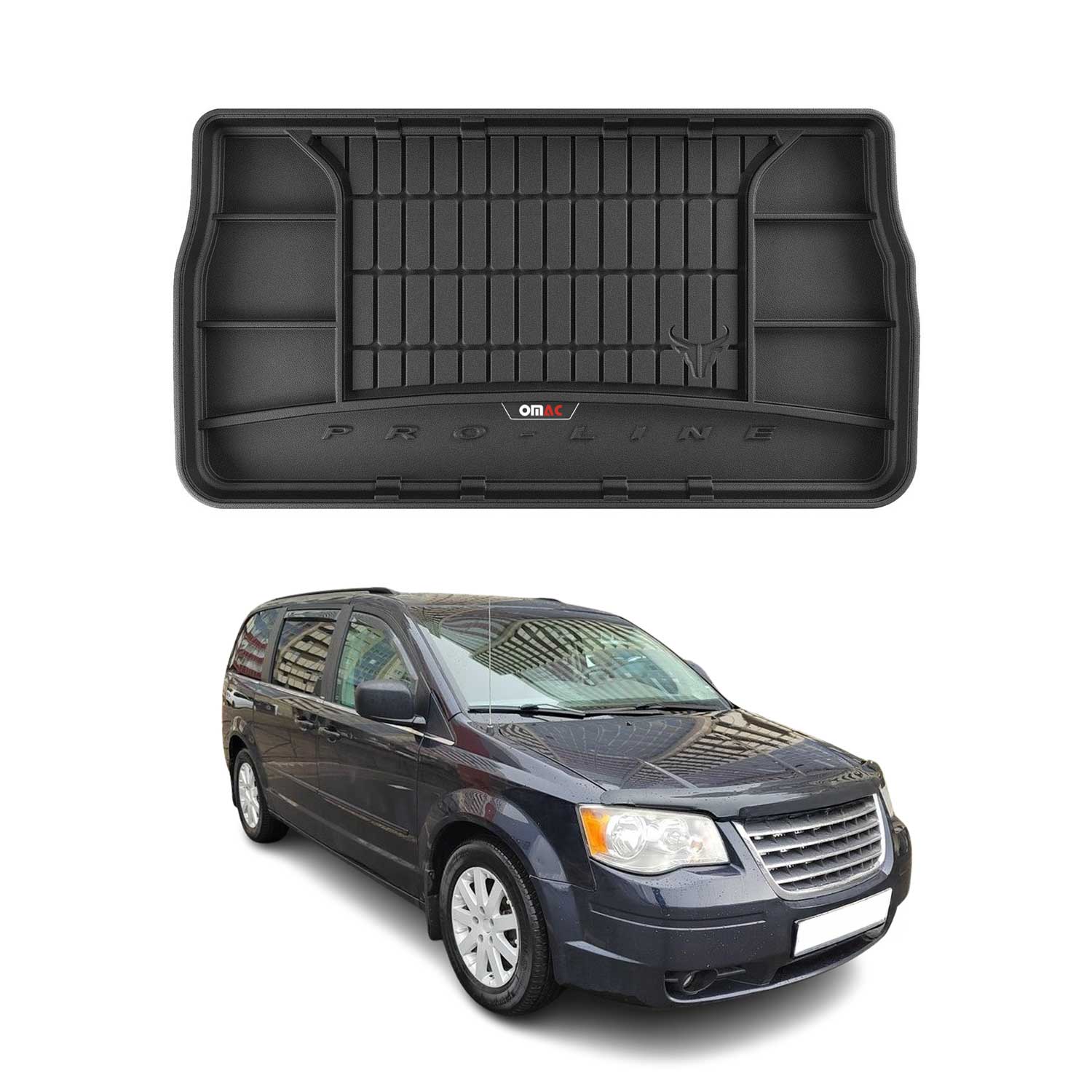 OMAC Premium Bandeja Maletero Alfombrilla para Chrysler Town & Country 2008-2015