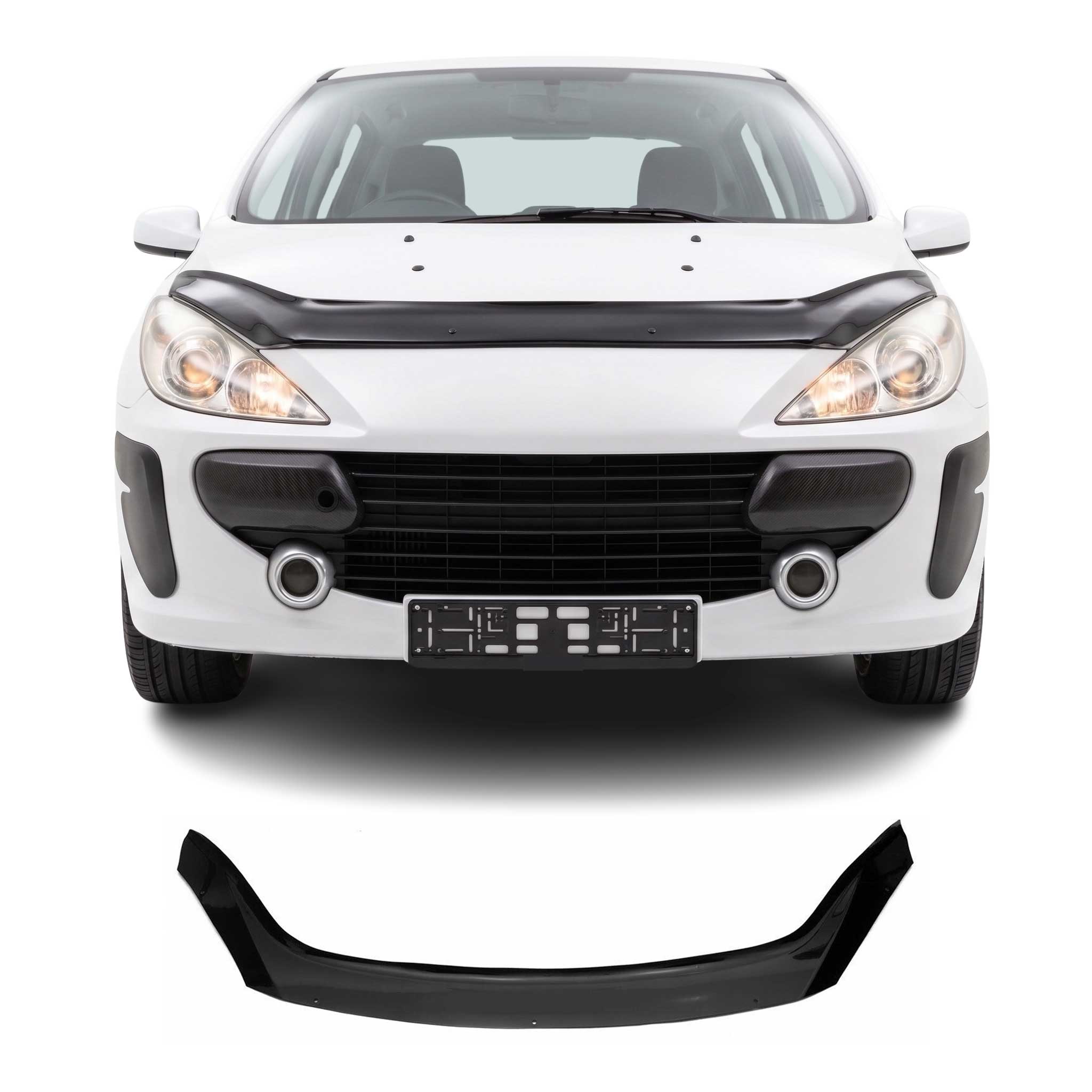 Deflector de Capó para Peugeot 307 2005-2008 Oscuro Brillante Acrílico