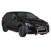 Par de Estribos Barras Laterales para Subaru XV 2012-2017 Negro Brillante Acero