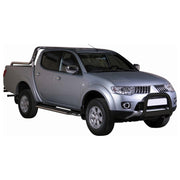 Bull Barra Frontal para Mitsubishi L200 2010-2015 Negro Brillante Acero 1Pza