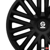 Sparco Bergamo Tapacubos 14 Pulgadas Universal Negro ABS Plástico