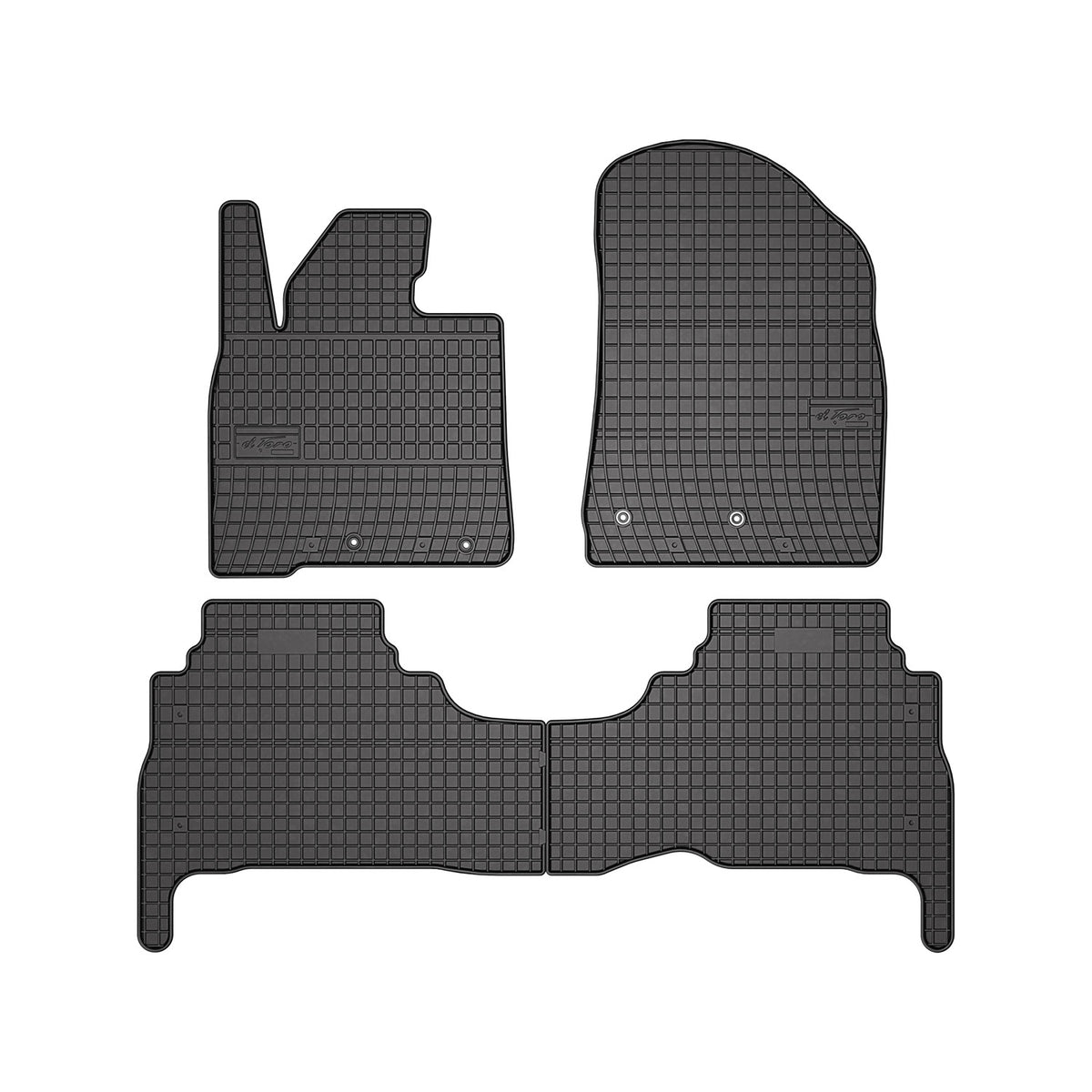 OMAC Alfombrillas Coche para Toyota Land Cruiser 200 2015-2025 Negro Goma 4Pza