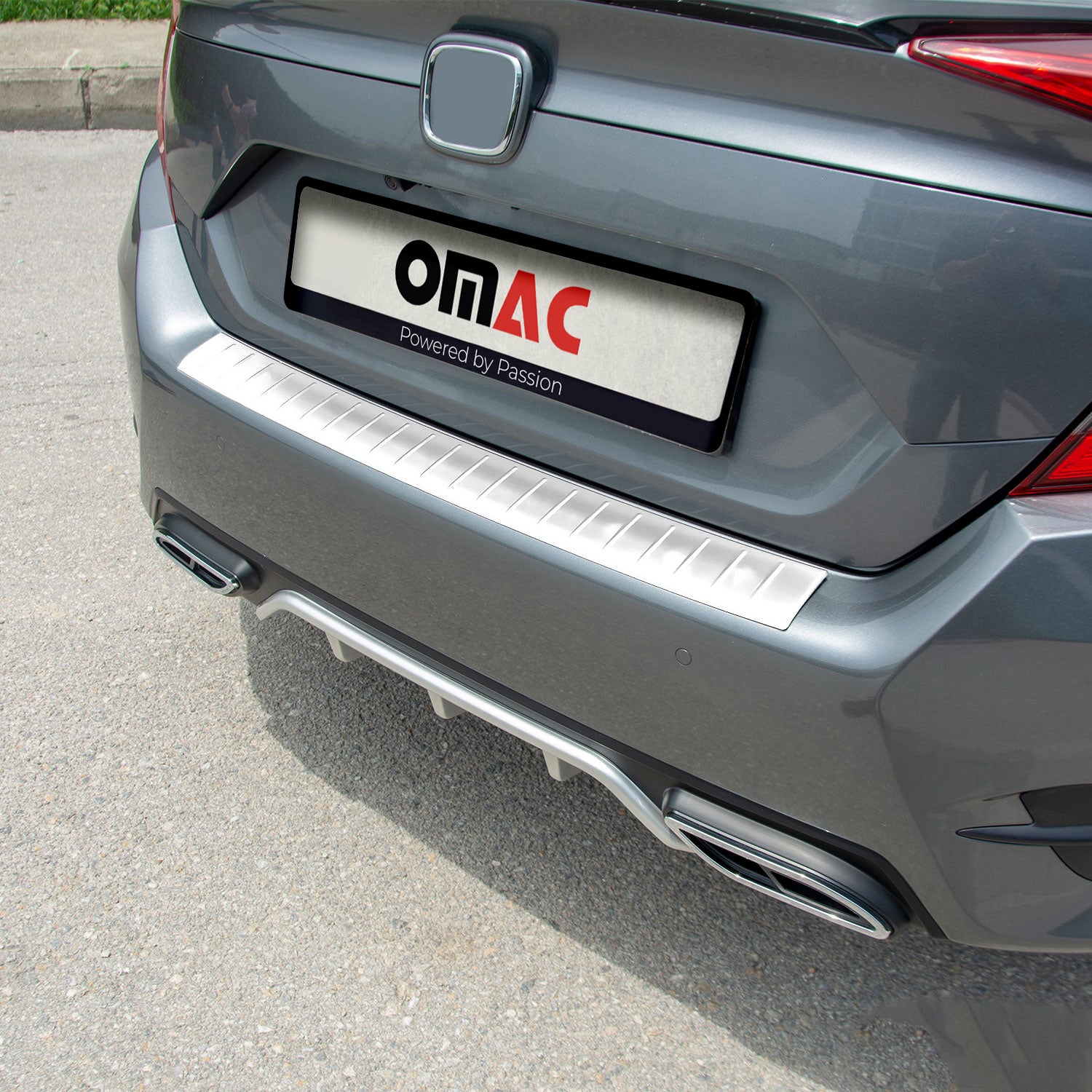 Protector Parachoques para Honda Civic 2015-2021 Plata Brillante Acero