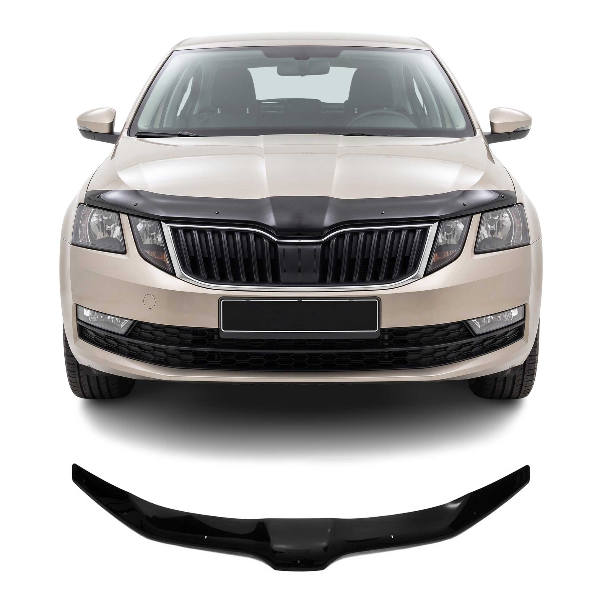 Deflector de Capó para Skoda Octavia 2017-2020 Oscuro Brillante Acrílico