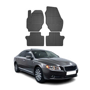 OMAC Alfombrillas De Coche para Volvo S80 2006-2016 Negro Goma TPE 4Pza