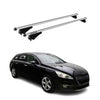 Menabo Barras de Techo Coche Baca para Peugeot 508 Familiar 2018-2025 Gris Alu