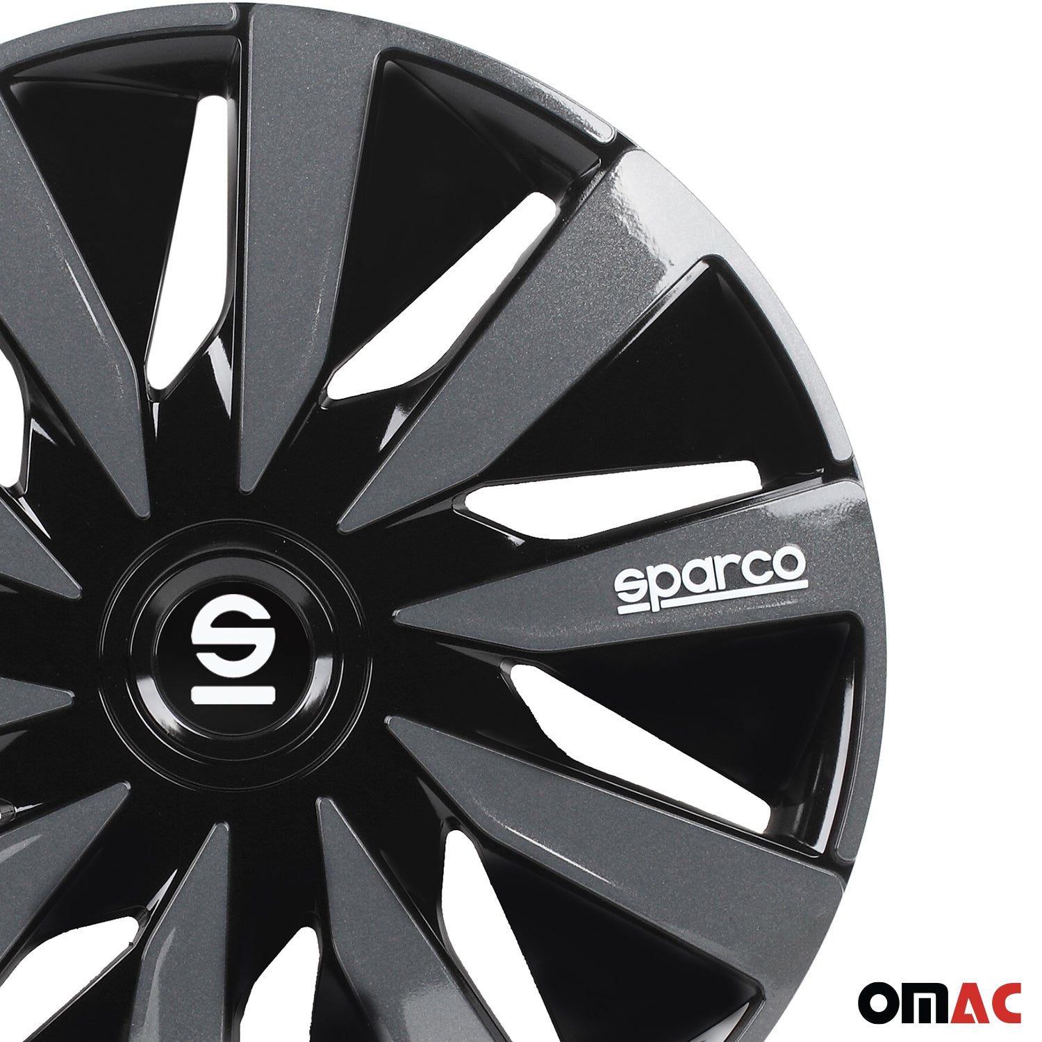 Sparco Lazio Tapacubos 14 Pulgadas Universal Gris Negro ABS Plástico