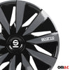 Sparco Lazio Tapacubos 14 Pulgadas Universal Gris Negro ABS Plástico