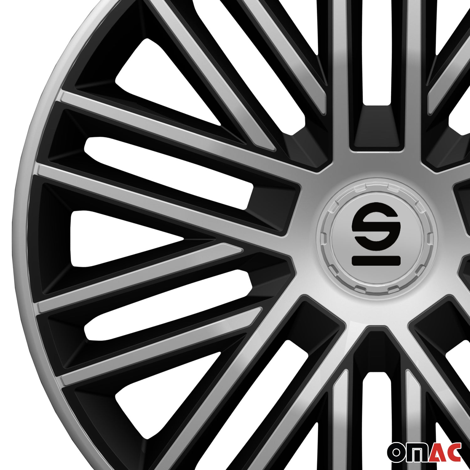 Sparco Bergamo Tapacubos 14 Pulgadas Universal Negro Plata ABS Plástico