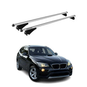Menabo Barras de Techo Coche Baca para BMW X1 E84 2009-2015 Gris Aluminio 2Pza