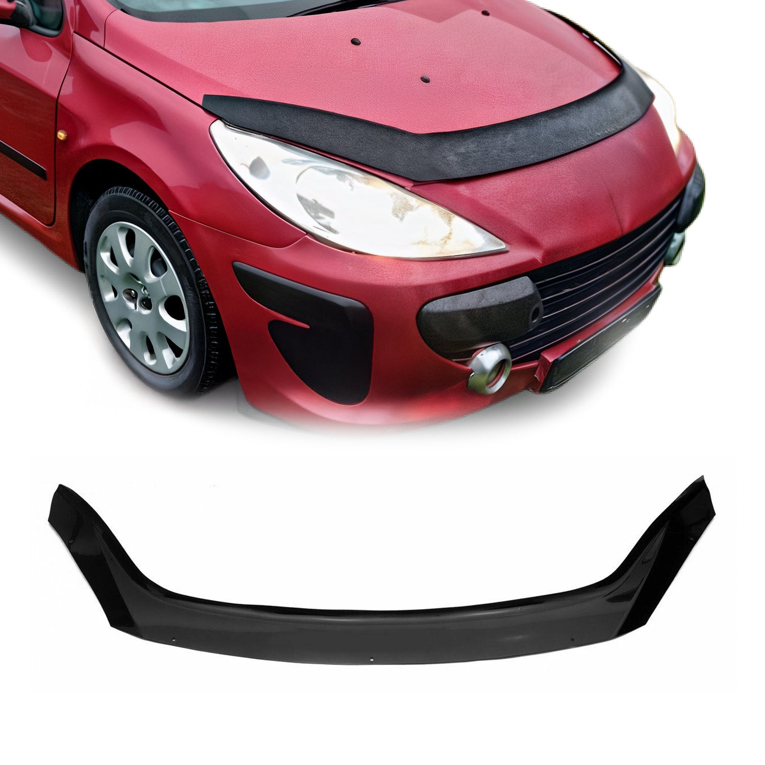 Deflector de Capó para Peugeot 307 2005-2008 Oscuro Brillante Acrílico