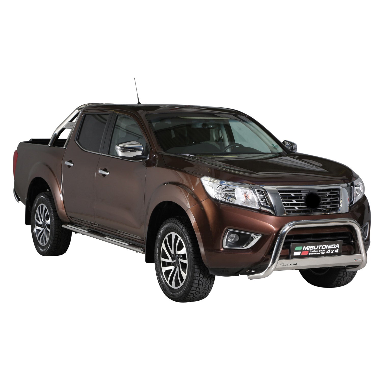 Estribos Barras Laterales para Nissan NP300 Navara Double Cab 2016-2025 Acero
