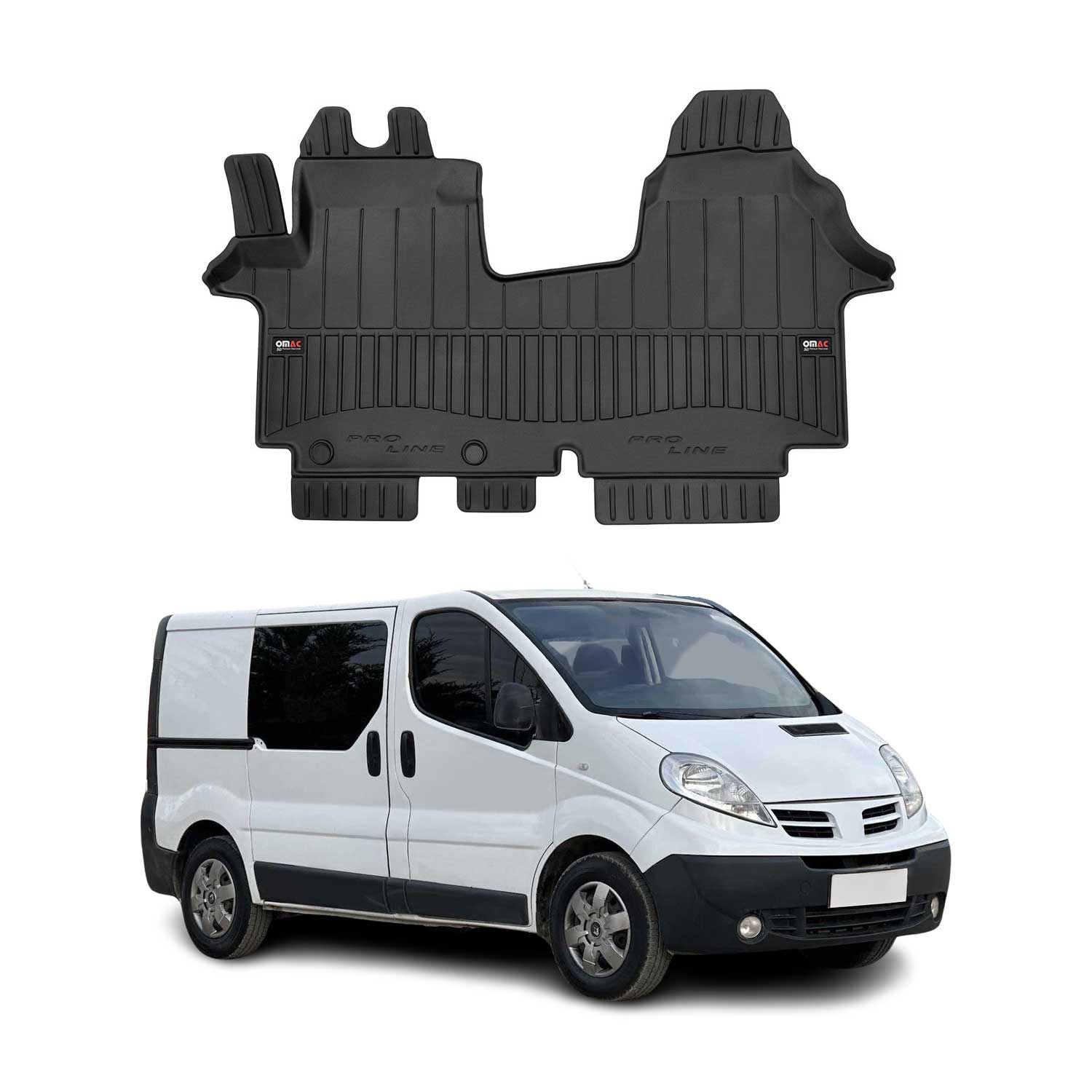 OMAC Premium Alfombrillas De Coche para Nissan Primastar 2006-2016 TPE Goma