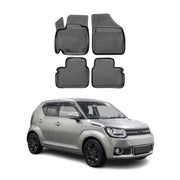 OMAC Alfombrillas De Coche para Suzuki Ignis 2016-2025 Negro Goma TPE 4Pza