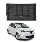 OMAC Premium Bandeja Maletero Alfombrilla para Renault Zoe 2012-2025 Negro TPE