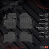OMAC Premium Alfombrillas De Coche para Suzuki Ignis 2016-2025 Negro TPE Goma 4x