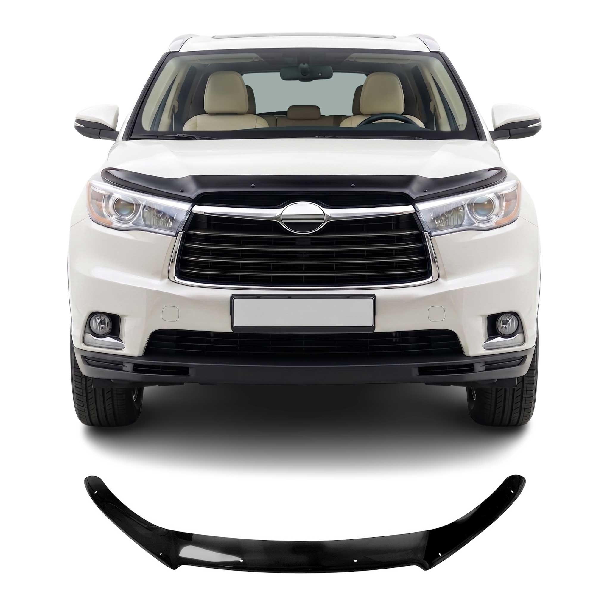 Deflector de Capó para Toyota Highlander 2014-2020 Oscuro Brillante Acrílico