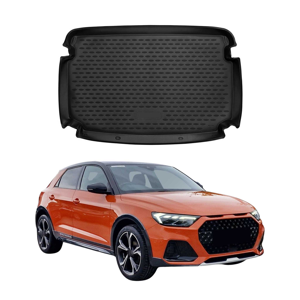 OMAC Bandeja Maletero Alfombrilla para Audi A1 GB 2018-2025 Negro Goma TPE 1Pza