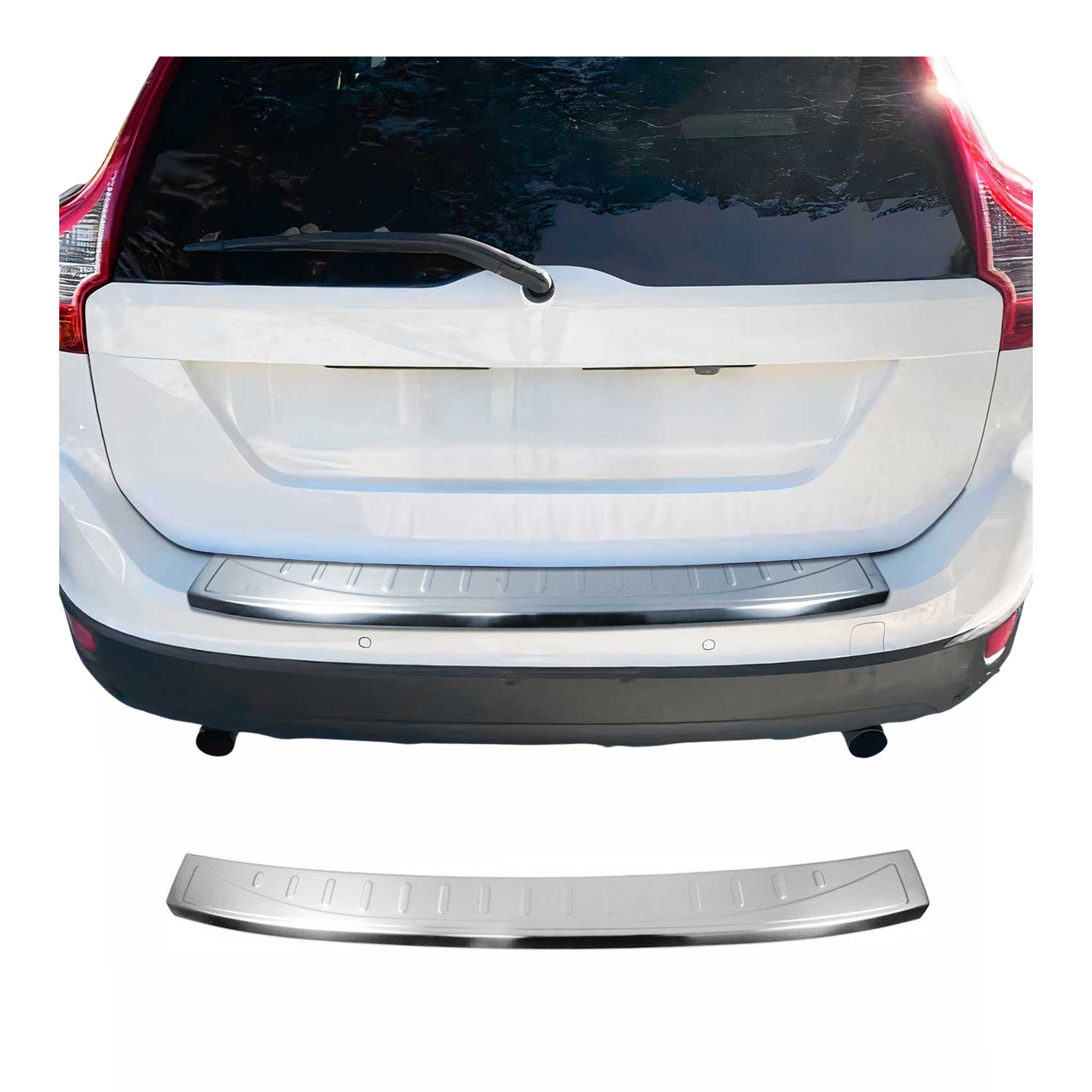 Protector de Parachoques Trasero para Volvo XC60 2008-2017 Acero cepillado