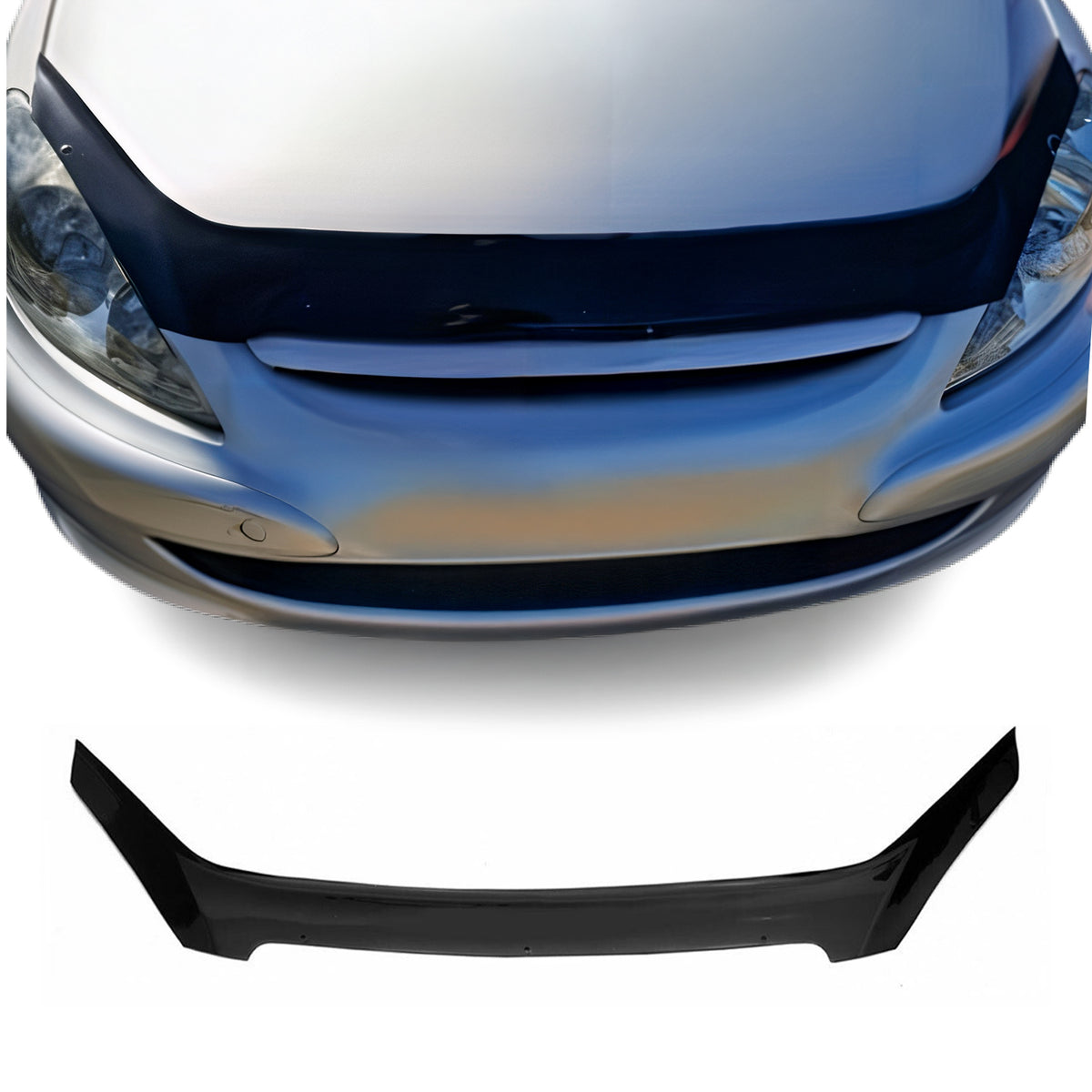 Deflector de Capó para Peugeot 307 2001-2005 Oscuro Brillante Acrílico