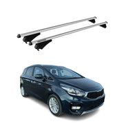 Menabo Barras de Techo Coche Baca para Kia Carens 2013-2019 Gris Aluminio 2Pza