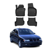 OMAC Premium Alfombrillas De Coche para Seat Toledo 2004-2009 Negro TPE Goma 4x