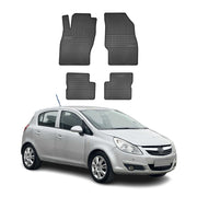 OMAC Alfombrillas De Coche para Opel Corsa D 2006-2014 Negro Goma 4Pza