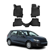 OMAC Alfombrillas De Coche para VW Golf Mk6 2008-2013 Negro Goma TPE 4Pza