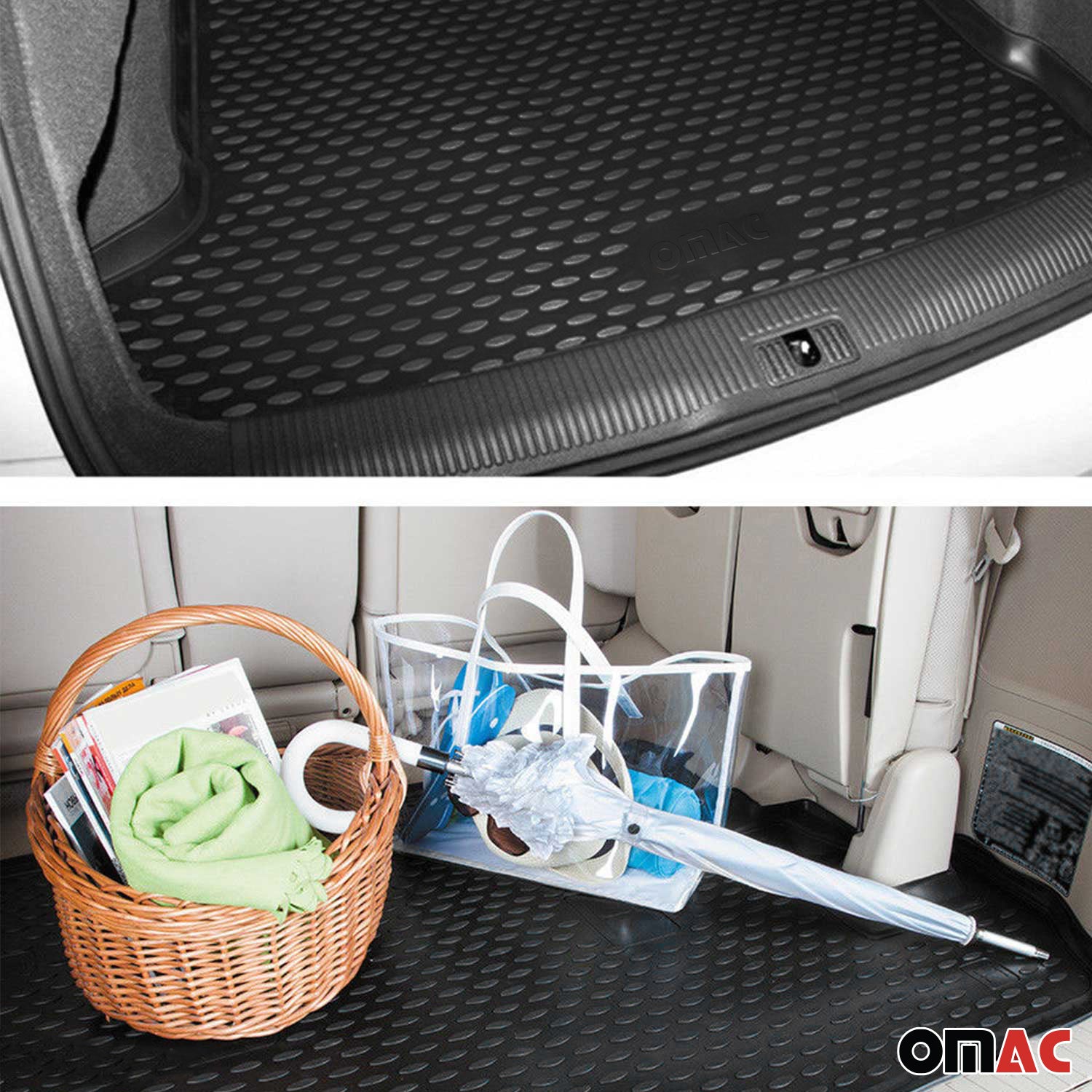 OMAC Bandeja Maletero Alfombrilla para Kia Sorento 2021-2026 Negro Goma TPE 1Pza