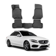 OMAC Alfombrillas De Coche para Mercedes C Class W205 2014-2021 Negro TPE 4Pza