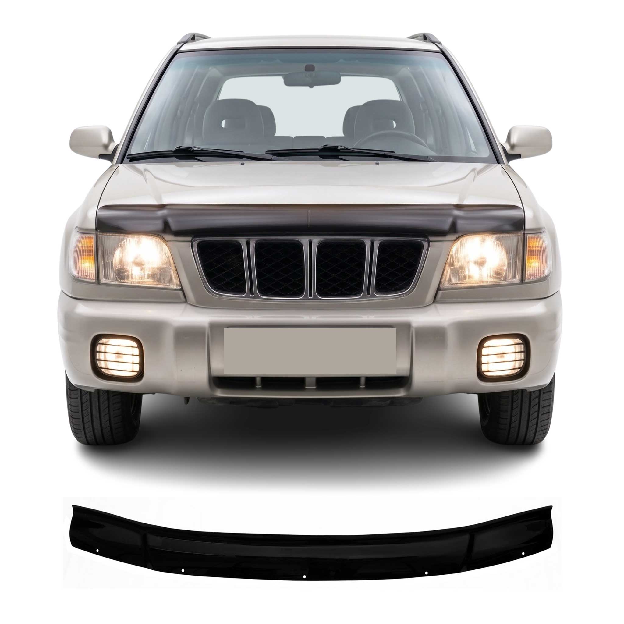 Deflector de Capó para Subaru Forester I 1997-2002 Oscuro Brillante Acrílico