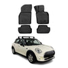 OMAC Alfombrillas De Coche para Mini Hatch 2013-2020 Negro Goma TPE 4Pza