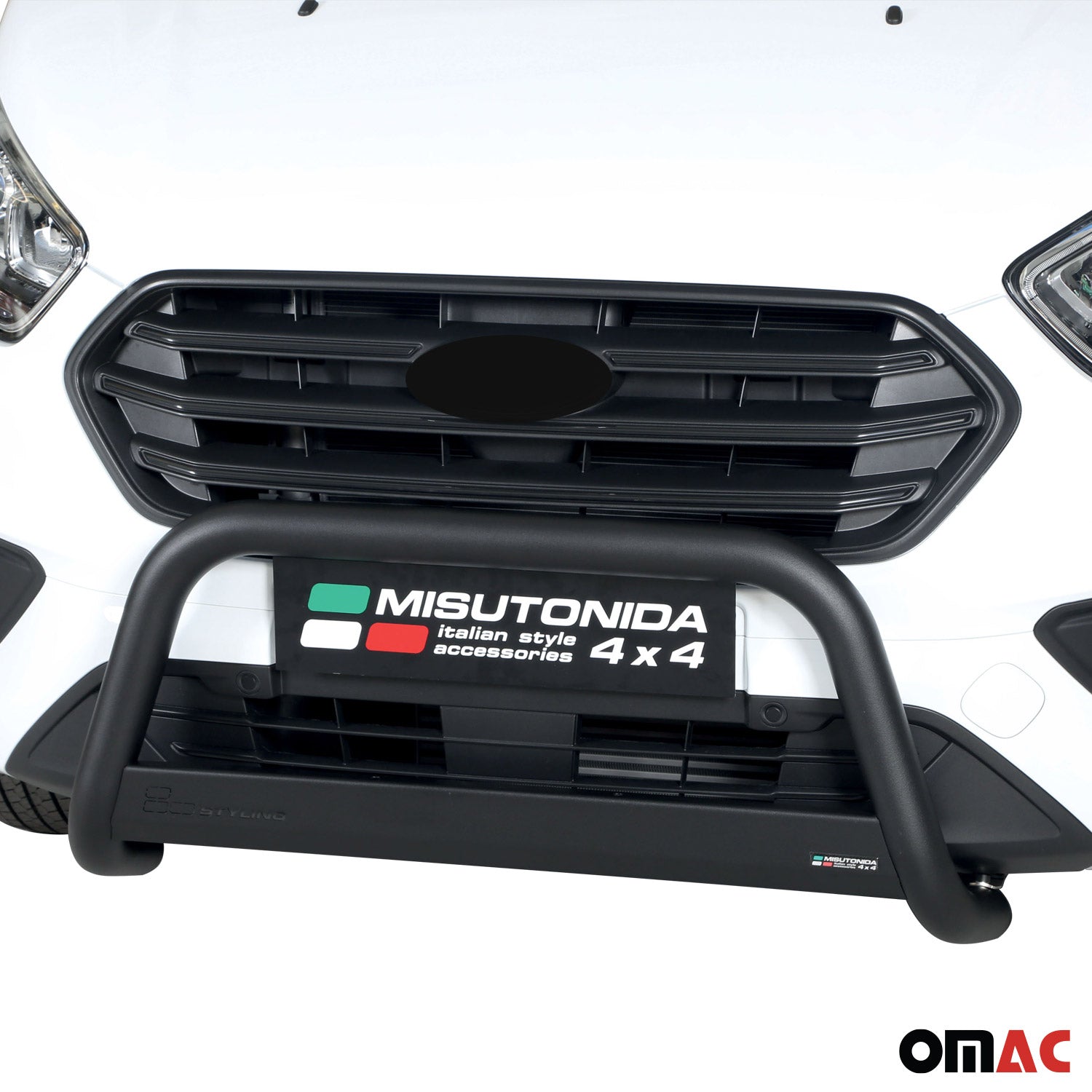 Bull Barra Frontal para Ford Transit Custom L1 - L2 2018-2022 Negro Acero