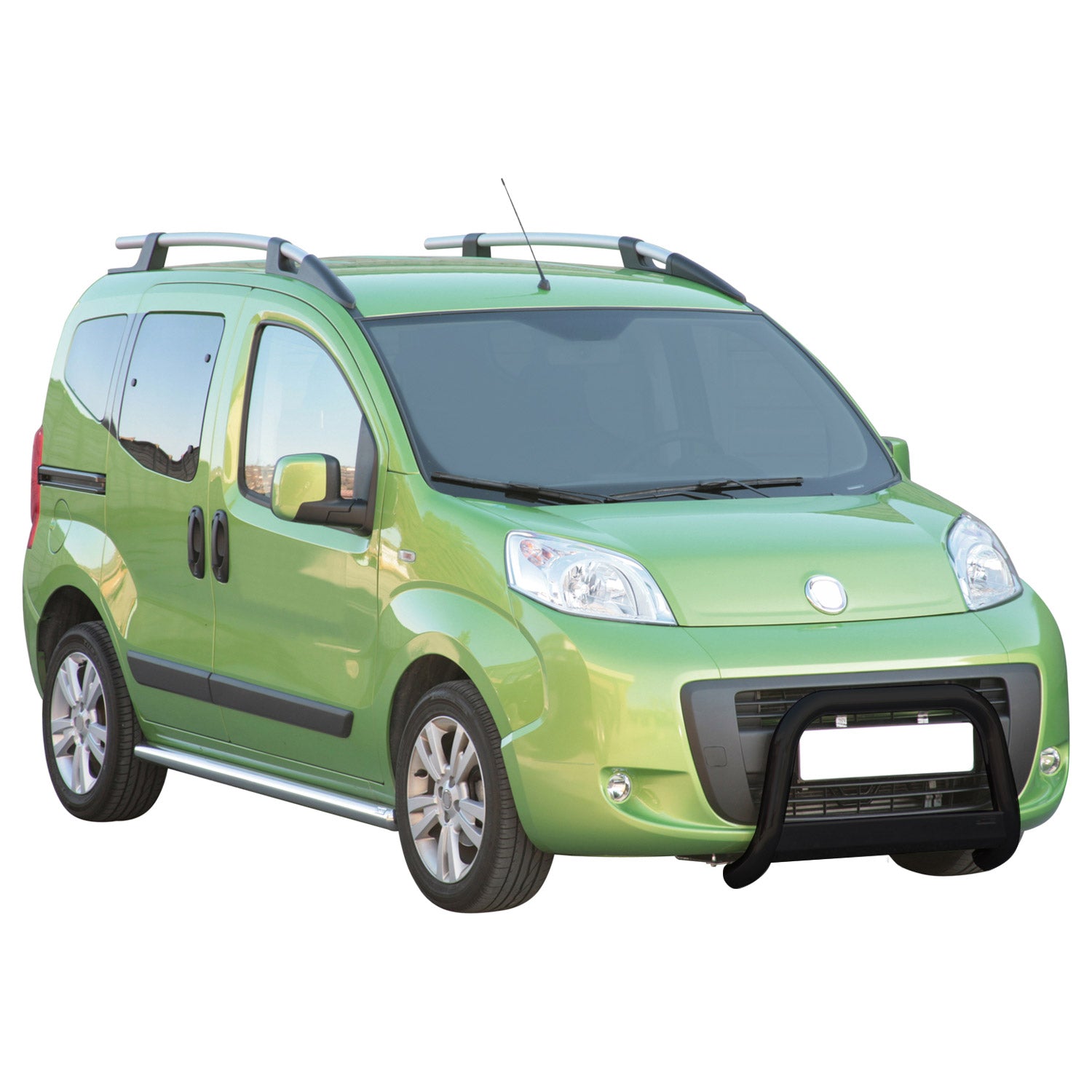 Bull Barra Frontal para Fiat Fiorino 2008-2016 Negro Brillante Acero 1Pza