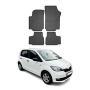 OMAC Alfombrillas De Coche para Skoda Citigo 2011-2020 Negro Goma TPE 4Pza