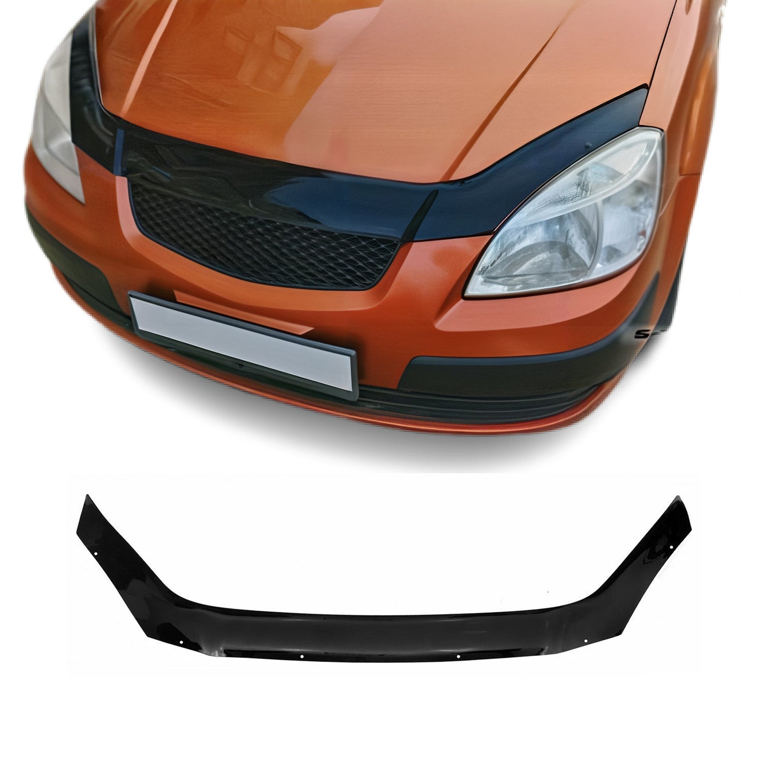 Deflector de Capó para Kia Rio 2005-2011 Oscuro Brillante Acrílico