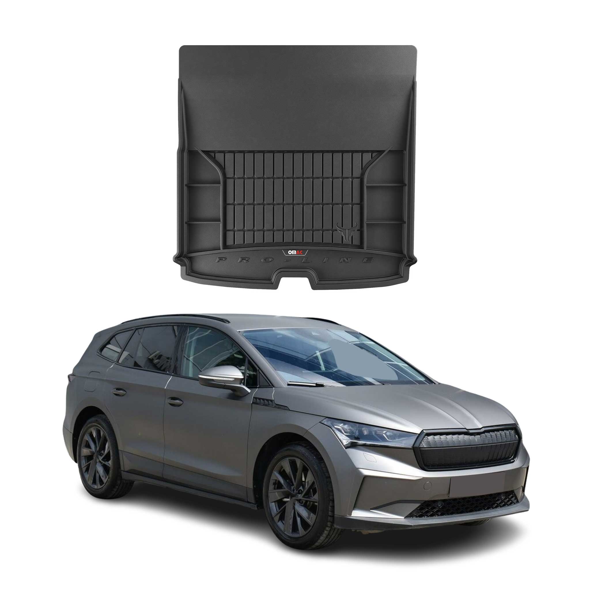 OMAC Premium Bandeja Maletero Alfombrilla para Skoda Enyaq 2020-2025 Negro TPE