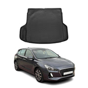 OMAC Bandeja Maletero Alfombrilla para Hyundai i30 Familiar 2017-2026 Negro TPE