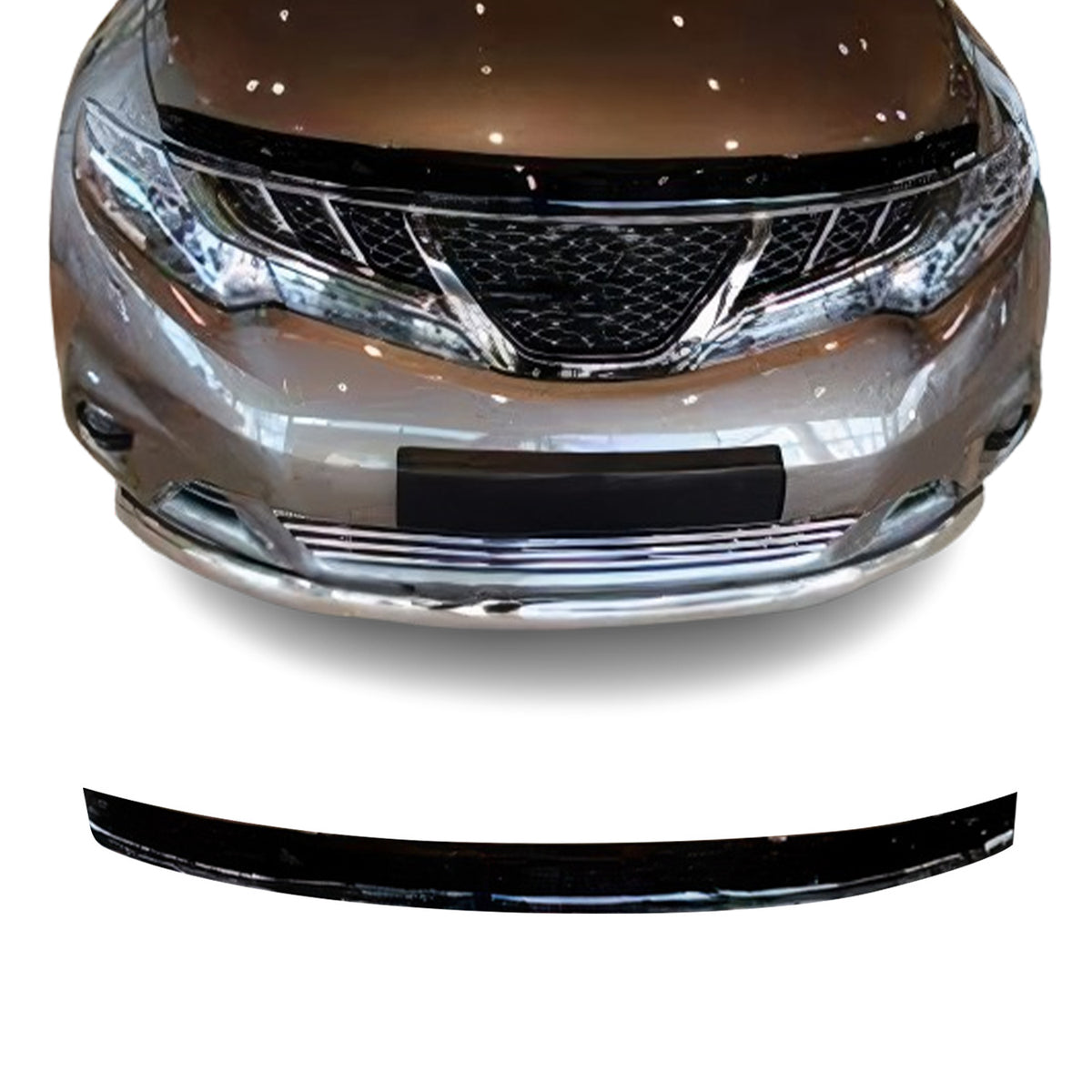 Deflector de Capó para Nissan Murano 2009-2025 Oscuro Brillante Acrílico