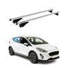 Menabo Barras de Techo Coche Baca para Ford Fiesta Active 2018-2025 Gris Alu 2x