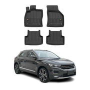 OMAC Premium Alfombrillas De Coche para VW T-Roc 2017-2025 Negro TPE Goma 4Pza