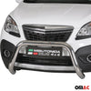 Bull Barra Frontal para Opel Mokka 2012-2016 Plata Brillante Acero