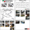 Par de Estribos Barras Laterales para Nissan X-Trail 2015-2017 Plata Acero 2x