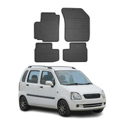 OMAC Alfombrillas De Coche para Opel Agila B 2008-2015 Negro Goma TPE 4Pza