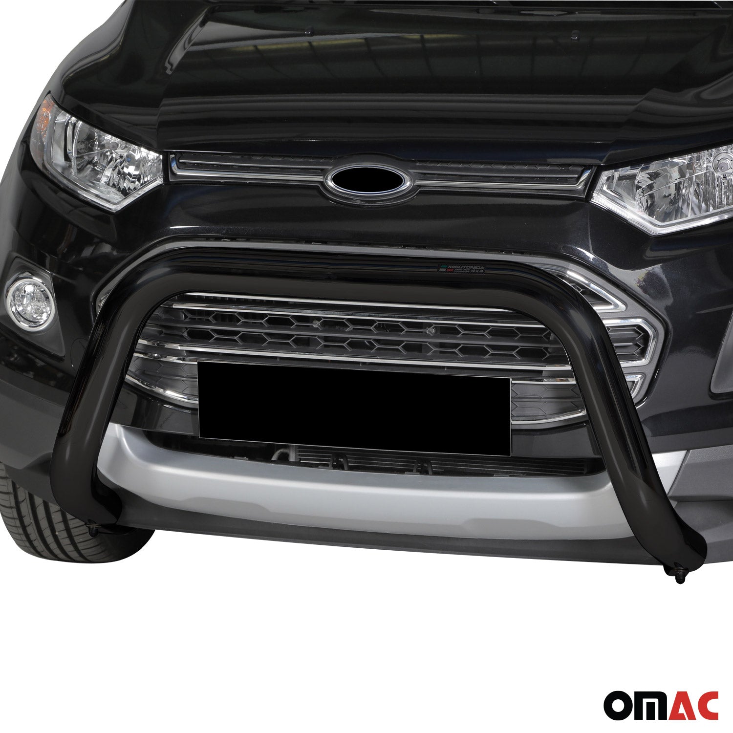 Bull Barra Frontal para Ford Ecosport 2013-2017 Negro Brillante Acero 1Pza