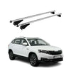 Menabo Barras de Techo Coche Baca para Skoda Kamiq 2019-2025 Gris Aluminio 2Pza