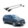 Menabo Barras Techo Coche Baca para Ssangyong XLV 2016-2025 Gris Aluminio 2Pza