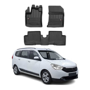 OMAC Premium Alfombrillas De Coche para Dacia Lodgy 2012-2024 Negro TPE Goma 3x